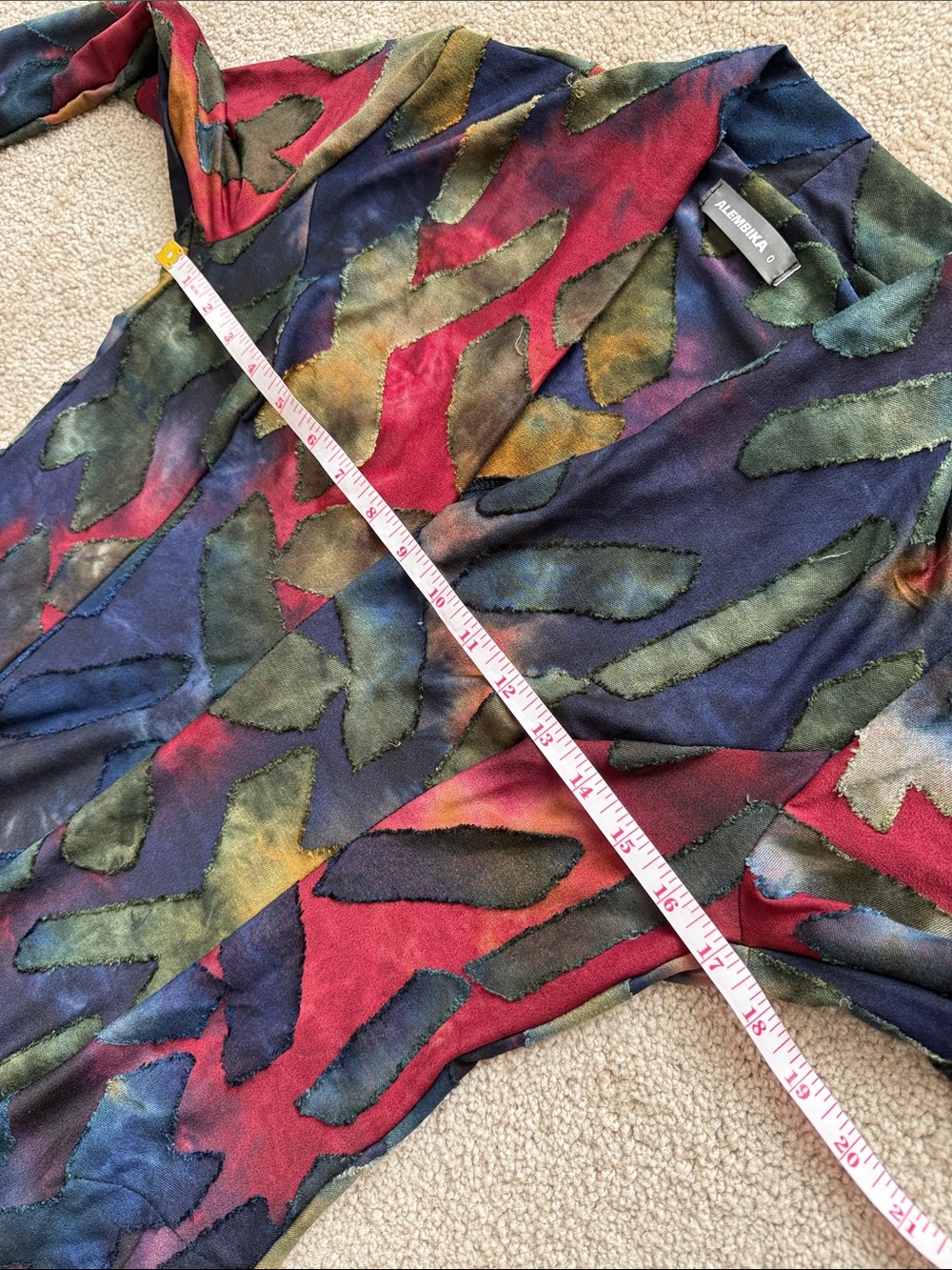 Alembika Sunburst Cocoon Abstract Mid Long Sleeve Dress - Picture 10 of 11